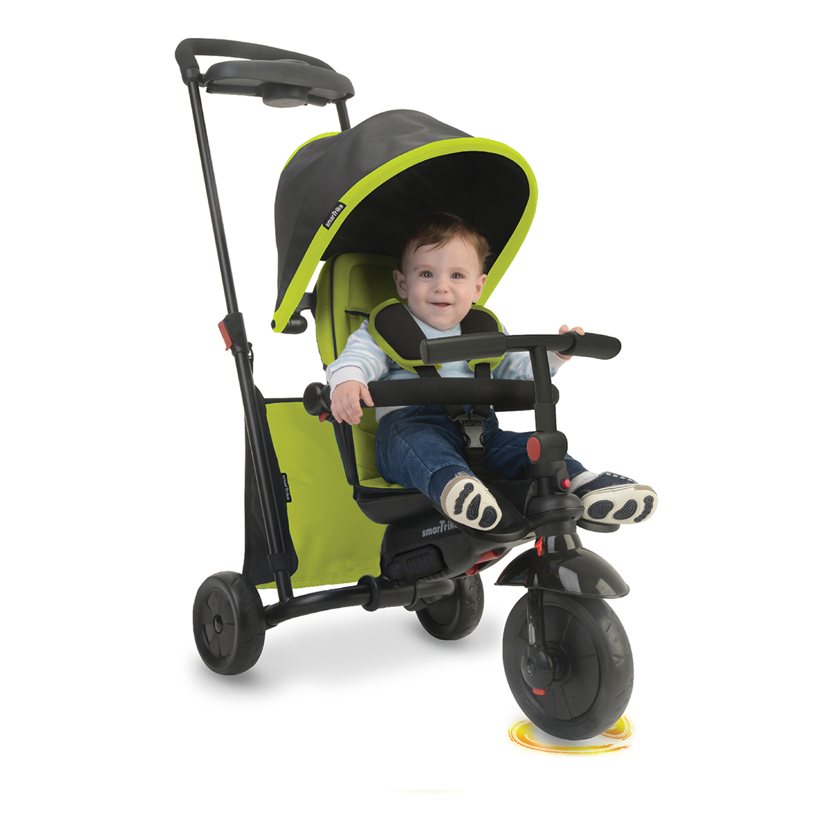 tricicleta copii smart trike, fold 500 verde