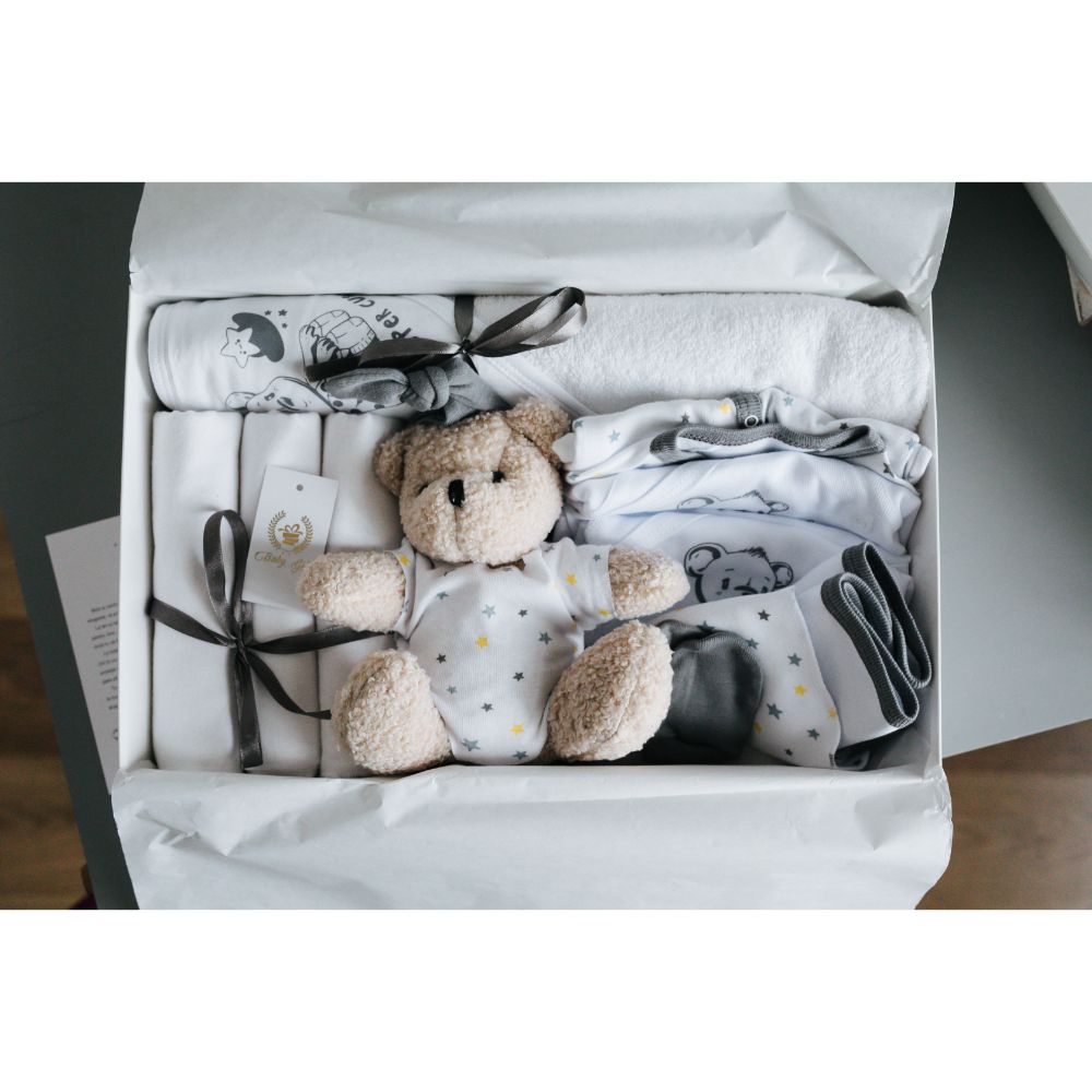 Set cadou bebelusi, 14 piese, baby gift, lucky star