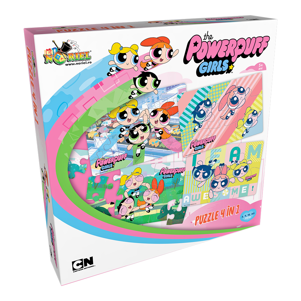 puzzle noriel 4 in 1 - powerpuff girls (6, 9, 15, 20 piese)