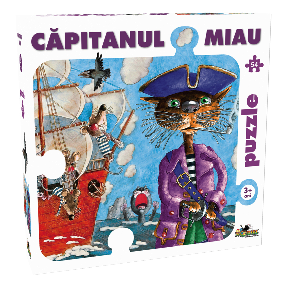 puzzle noriel - capitanul miau (54 piese)