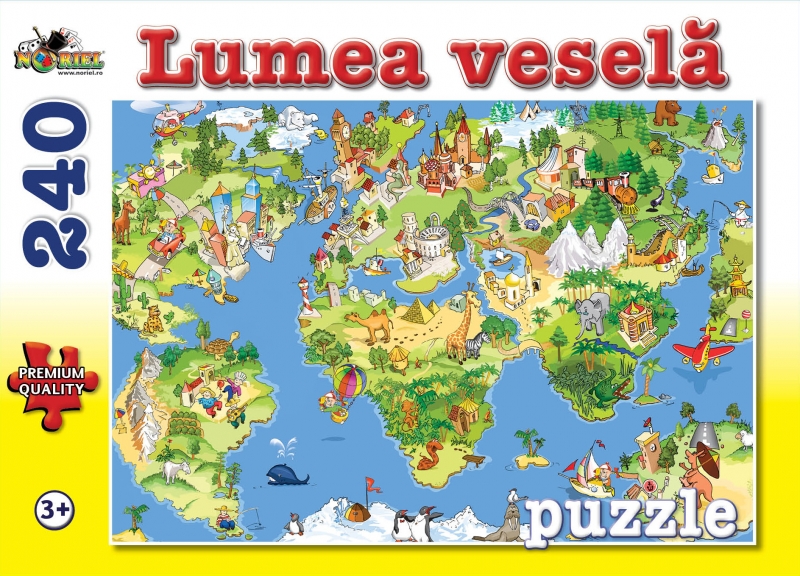 puzzle noriel lumea vesela, 240 piese