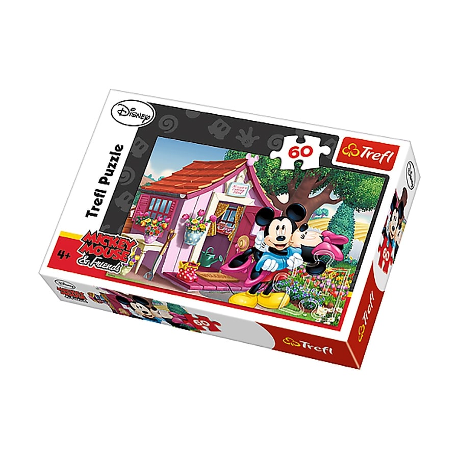 Puzzle Trefl - Mickey si Minnie Mouse, 60 piese
