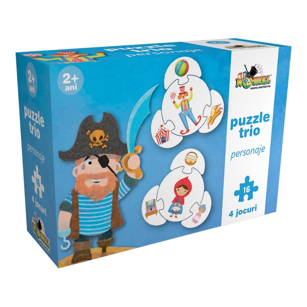Puzzle trio circular Noriel - Personaje, 16 piese