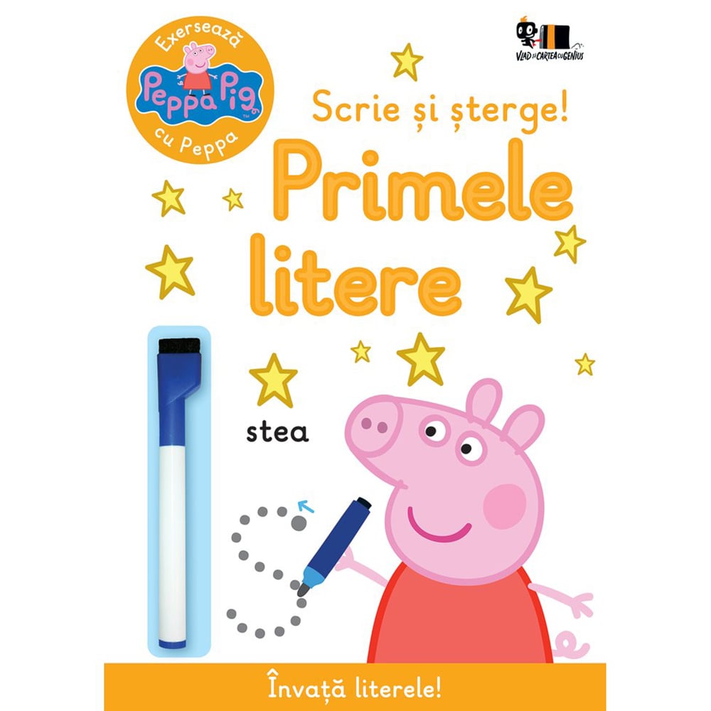 Exerseaza cu Peppa Pig, Scrie si sterge primele litere