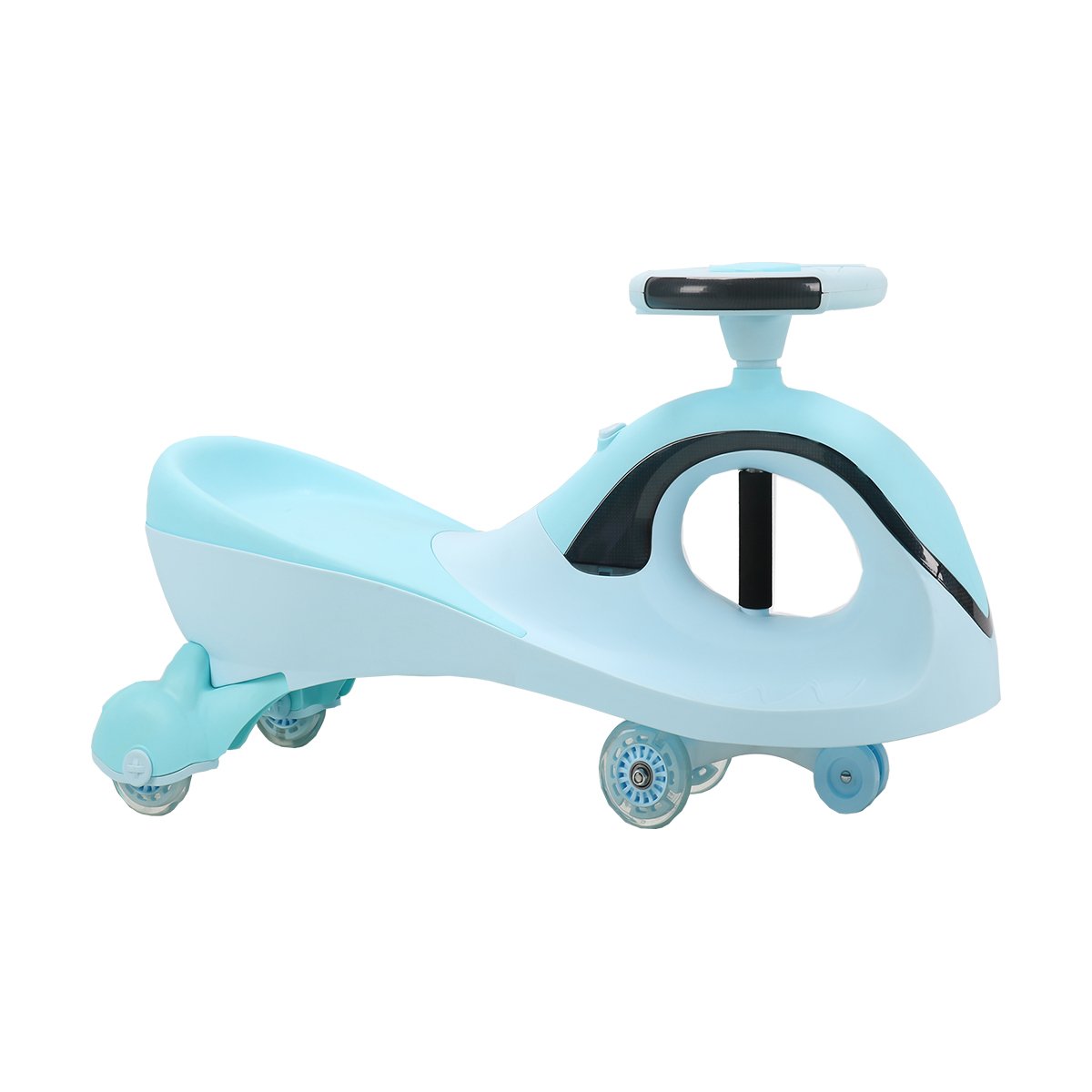 Masinuta fara pedale cu lumini si sunete Qitong Swing Car, Bleu Bleu imagine 2022 protejamcopilaria.ro