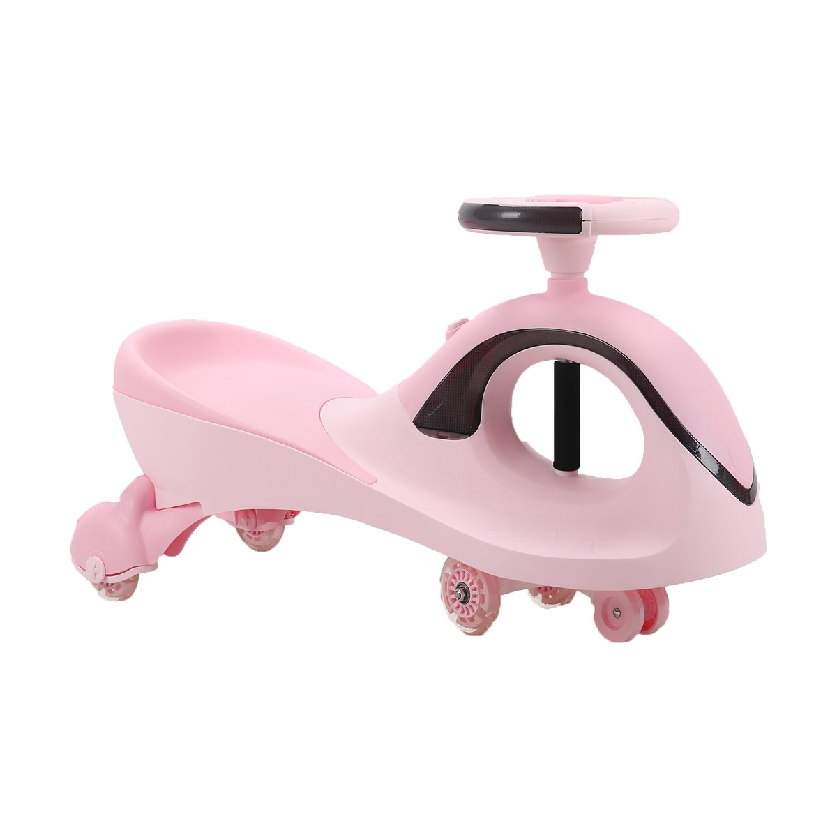 Masinuta fara pedale cu lumini si sunete Qitong Swing Car, Roz noriel.ro imagine 2022