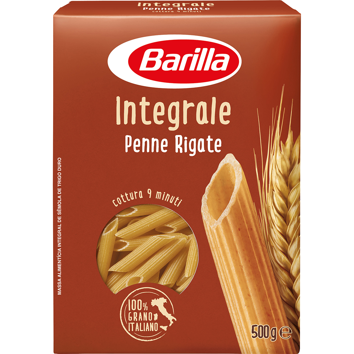 Paste penne rigate integrali barilla, 500 g