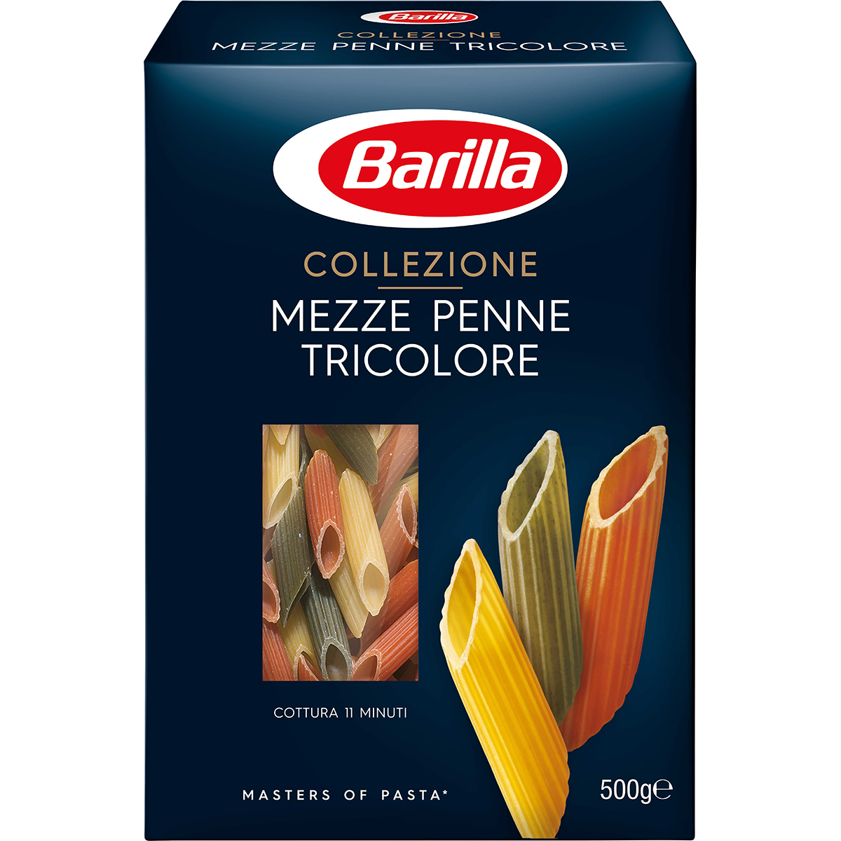 Paste mezze penne tricolore barilla, 500 g