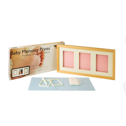rama tripla de poza si amprenta baby memory, natur