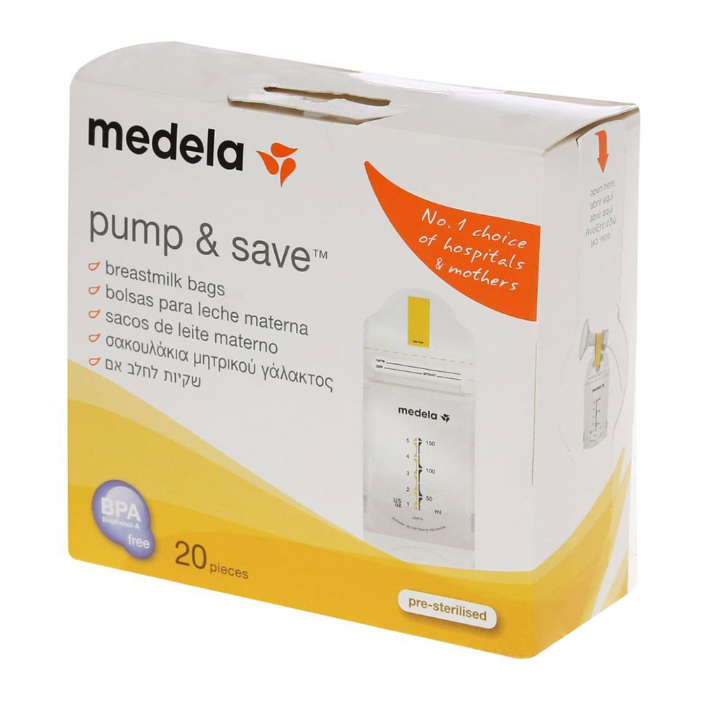 recipiente stocare lapte matern, medela pump & save