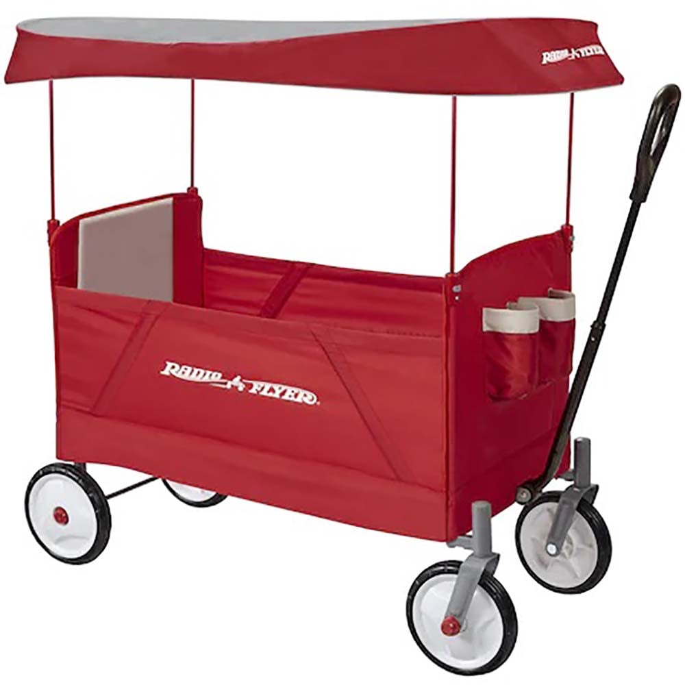 Carucior pliabil de tractat cu baldachin radio flyer, fold wagon