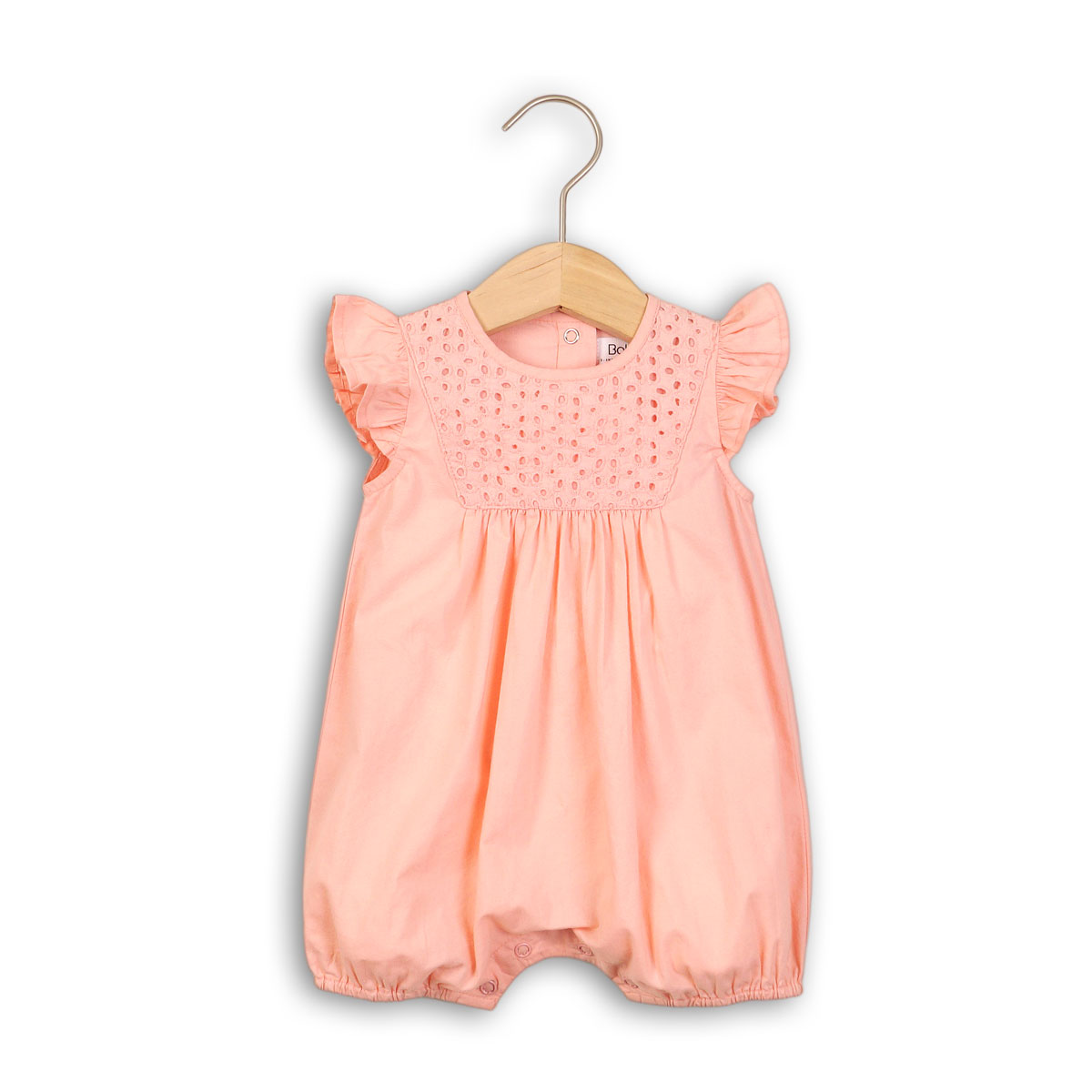 salopeta cu broderie minoti rose, roz