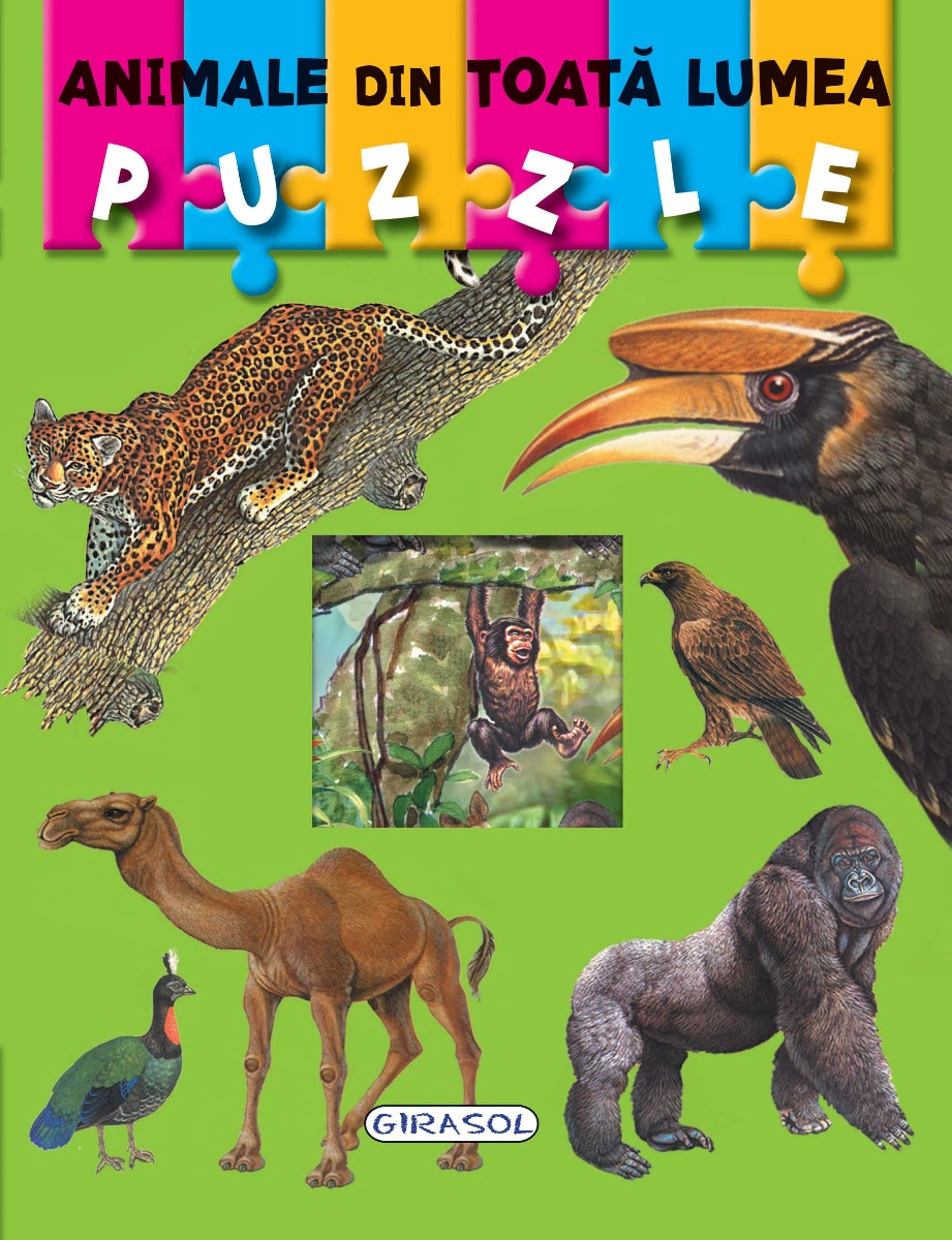Carte Puzzle Girasol, Animale din toata lumea