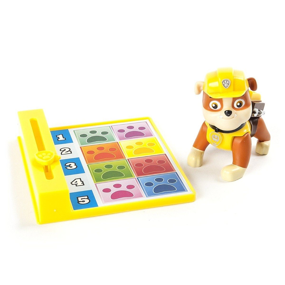 Figurina si insigna Paw Patrol, Back Flip  Rubble