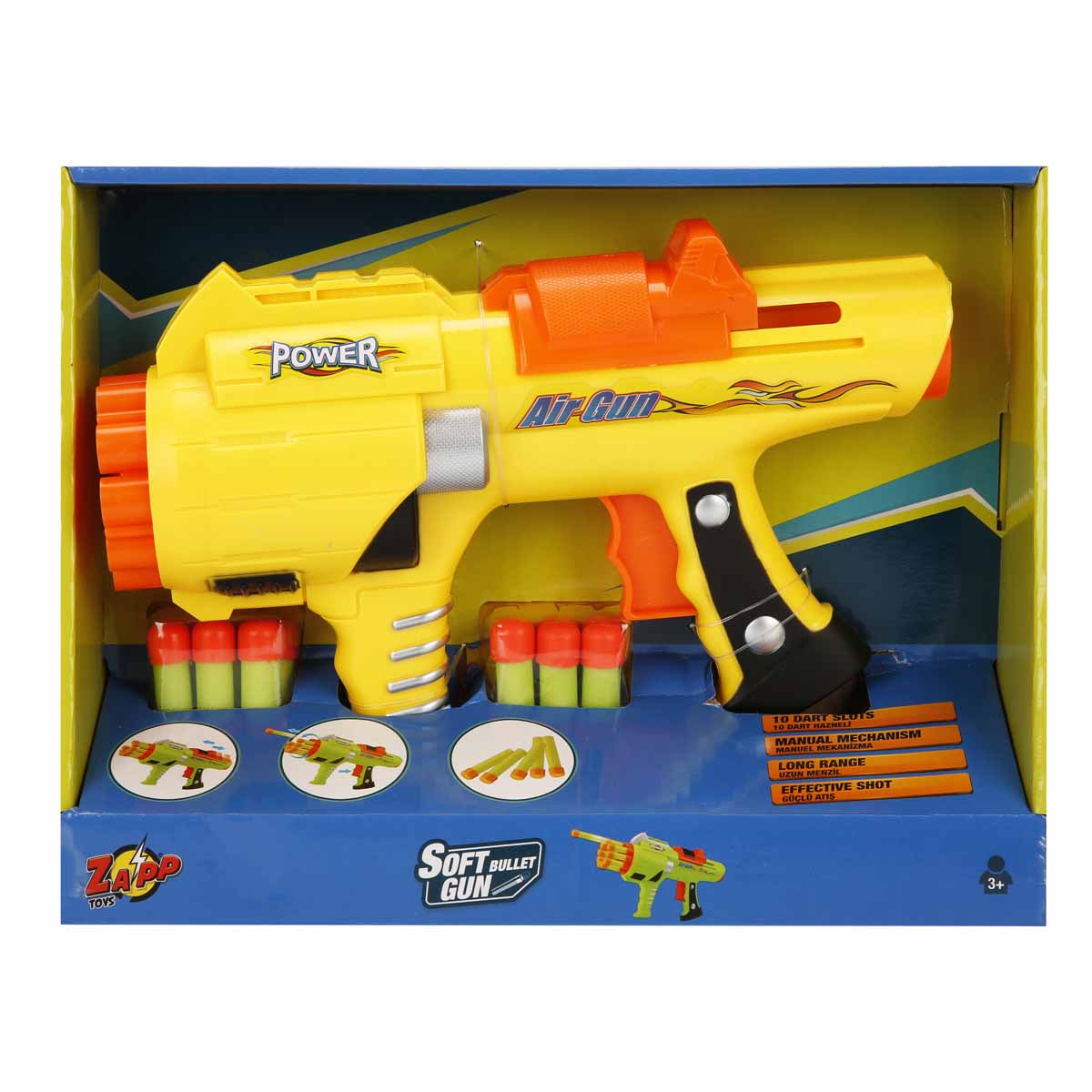 Pistol cu 12 sageti din burete, Zapp Toys, Air Gun