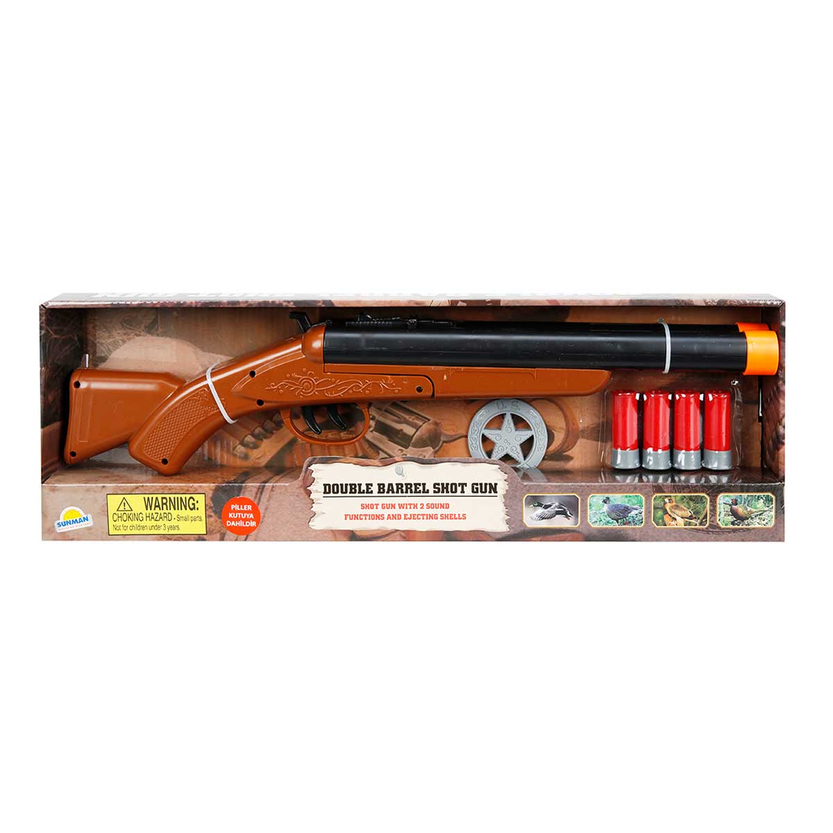 Pusca de vanatoare cu 4 cartuse, Double Barrel Shot Gun