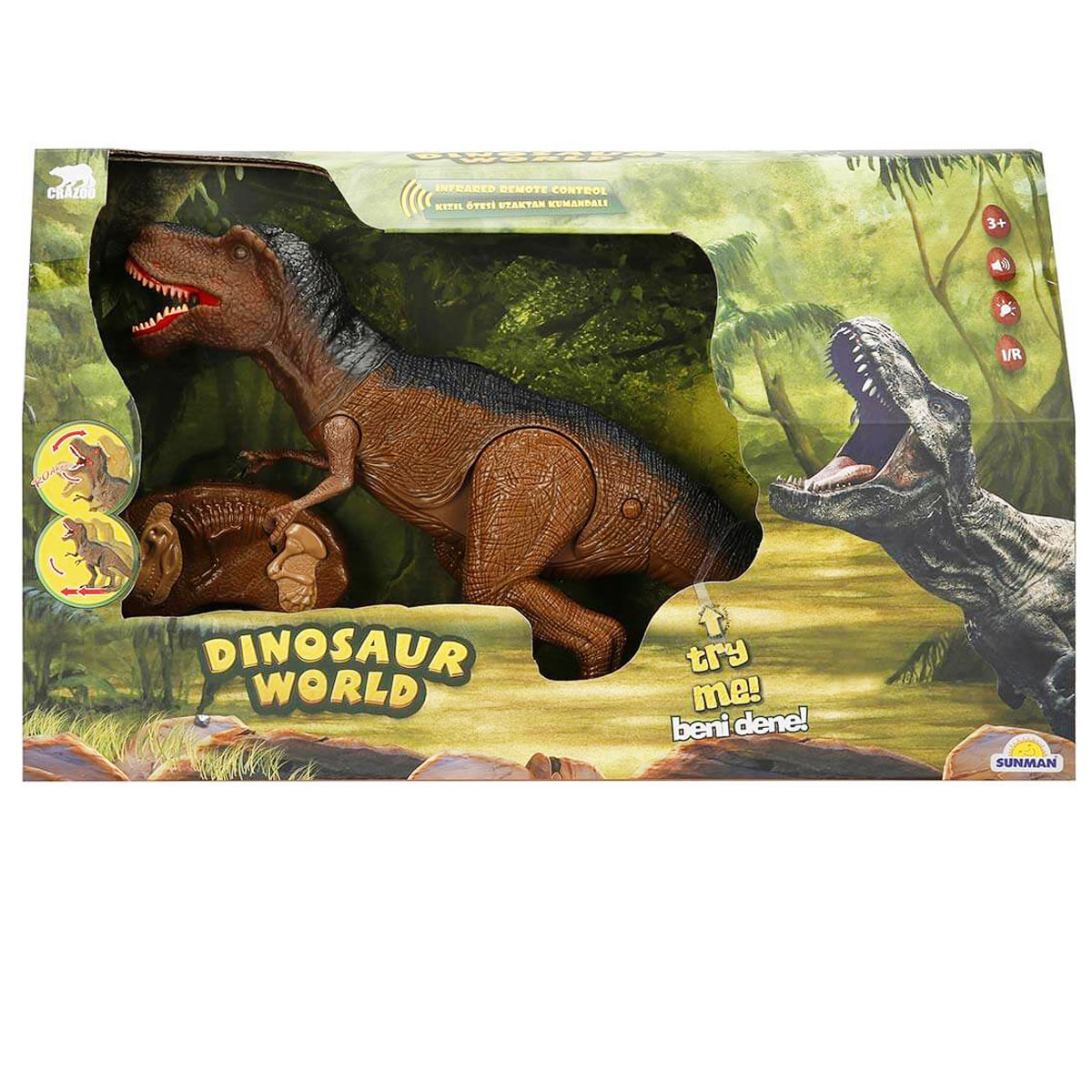 Figurina Dinozaur cu telecomanda, Crazoo, Maro