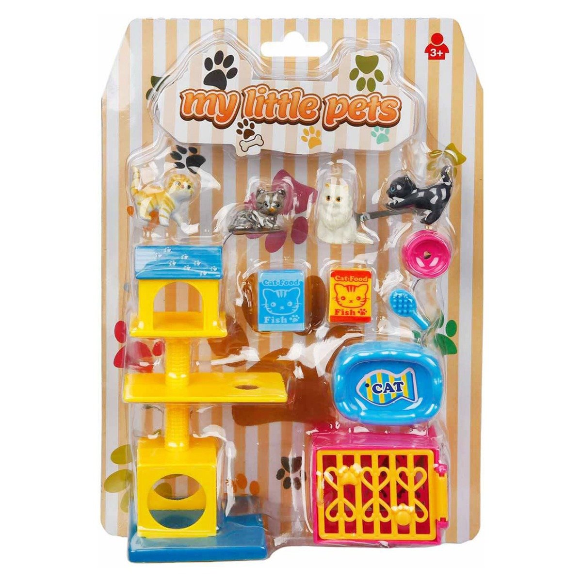 Set de joaca, mini animalute de companie, Rising Toys, Pisici
