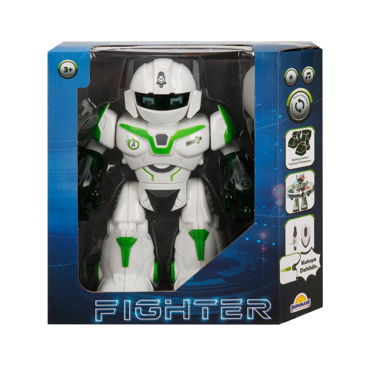 Robot cu lumini si sunete, Fighter, 22 cm