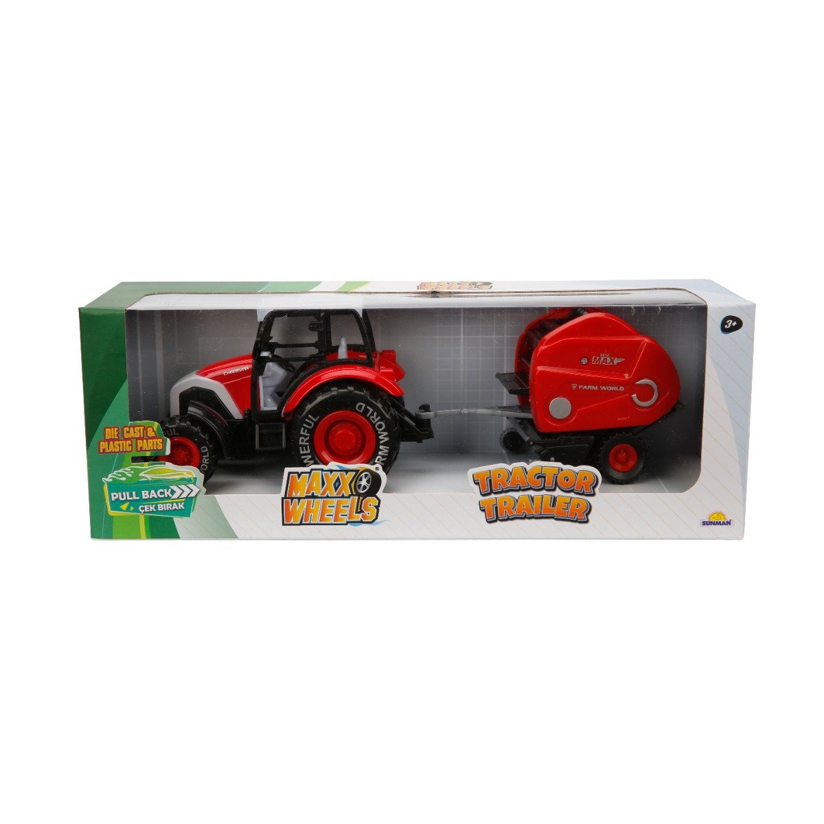 Tractor cu remorca Maxx Wheels Farm Word Powerful