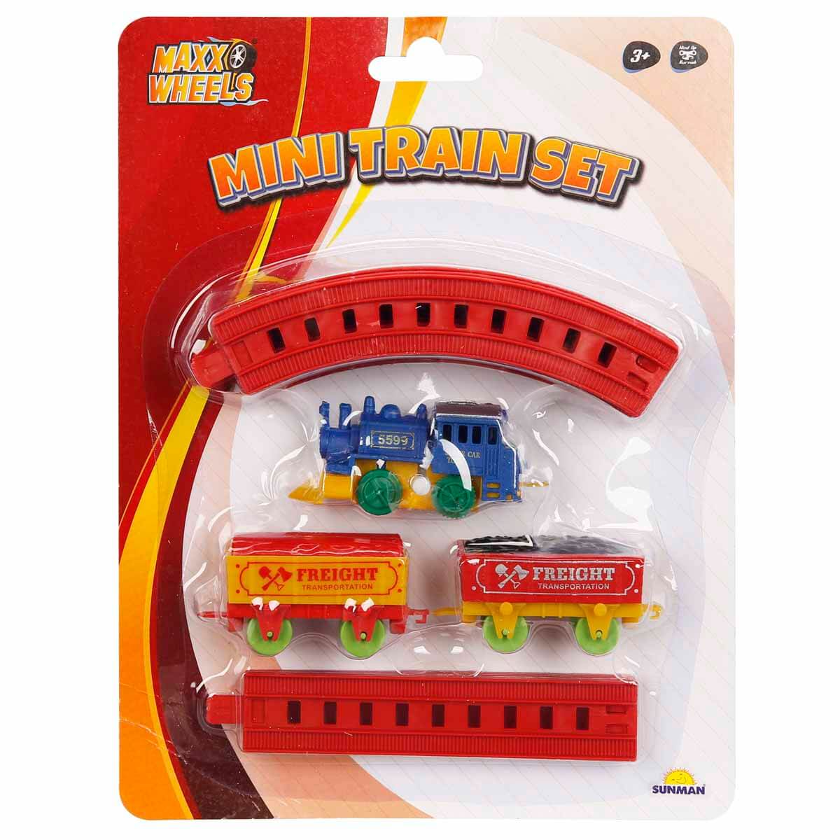 Set mini trenulet cu sina Maxx Wheels 11 piese