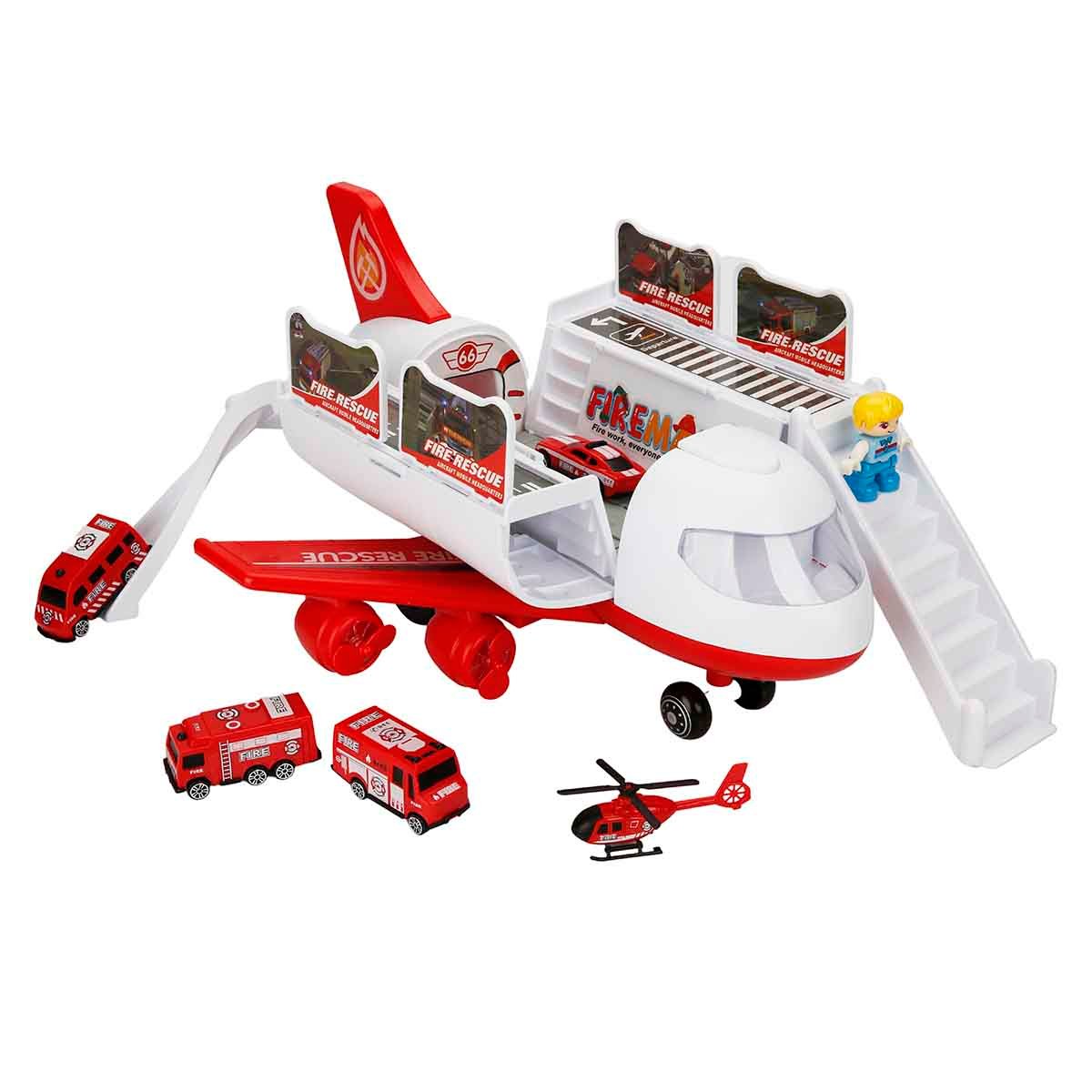 Set avion si vehicule de salvare, Rising Toys, Pompieri