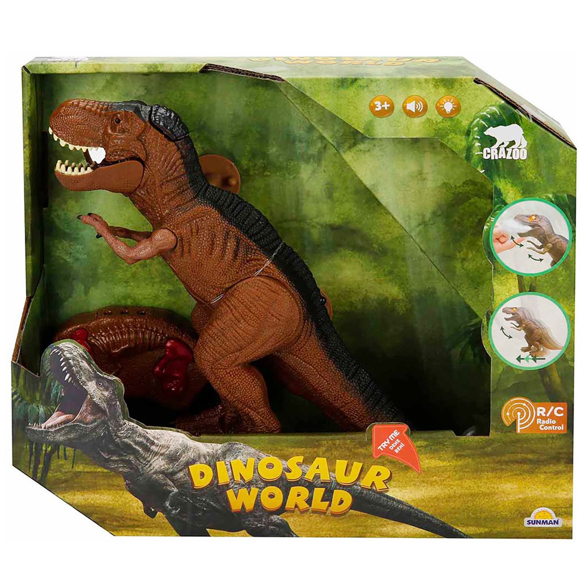 Figurina interactiva, Dinozaur cu telecomanda, Crazoo Jucarii interactive 2023-09-21