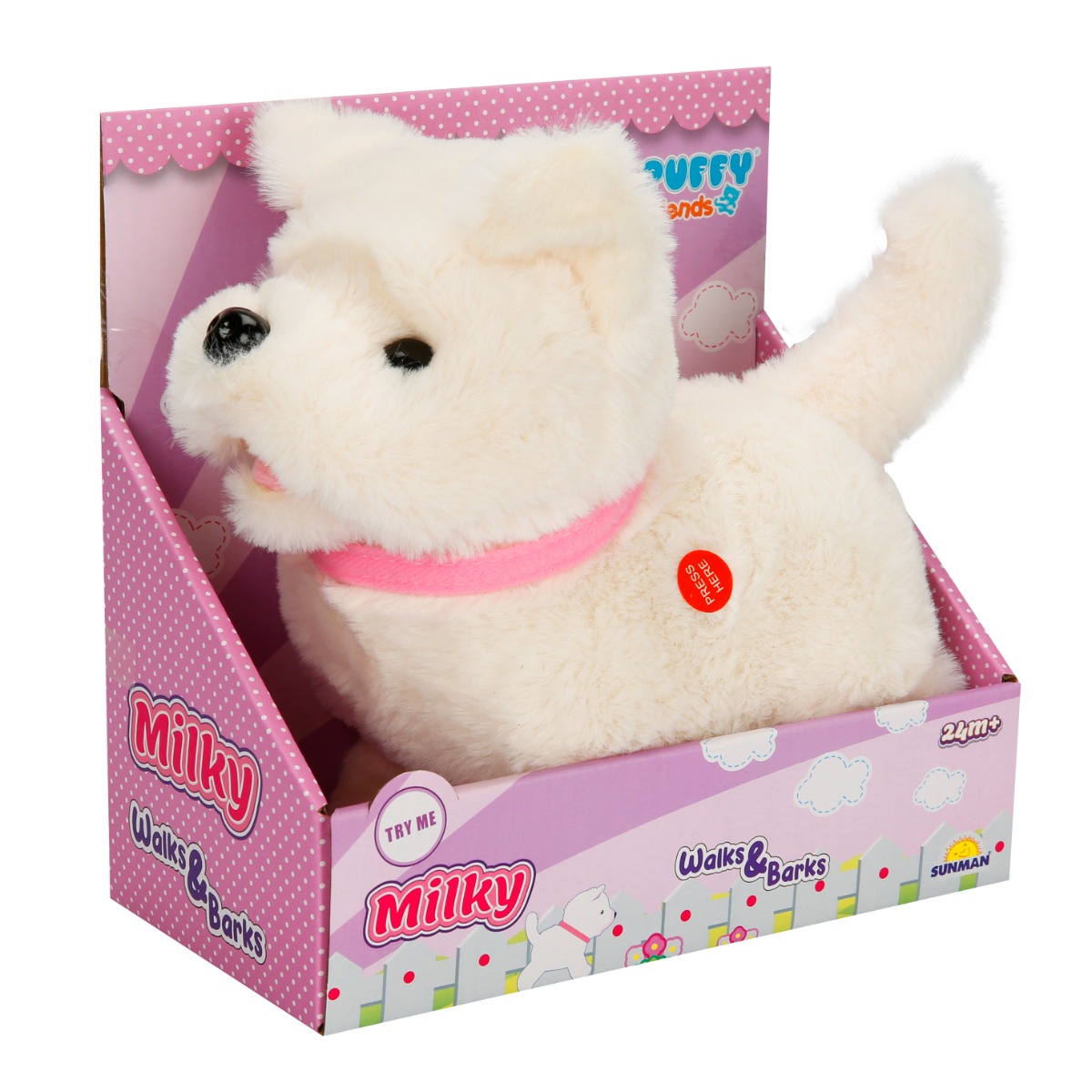 Jucarie de plus interactiva, Puffy Friends, catelusul Milky