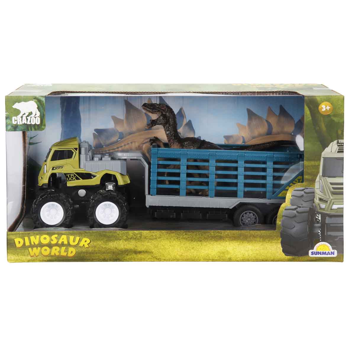Camion pentru transportat dinozauri, Crazoo, 26 cm