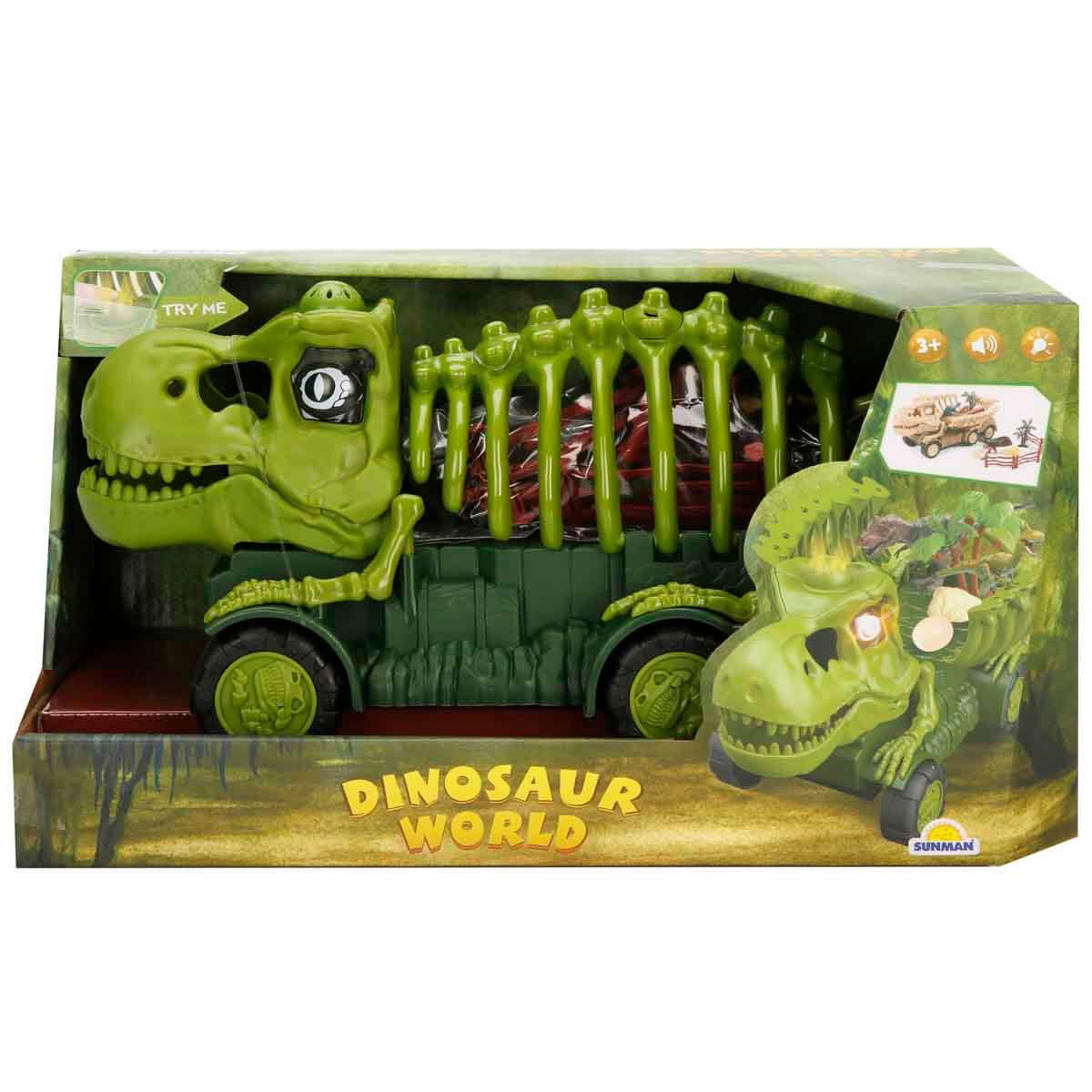 Transportator cu sunete si lumini, Crazoo, Dinosaur World