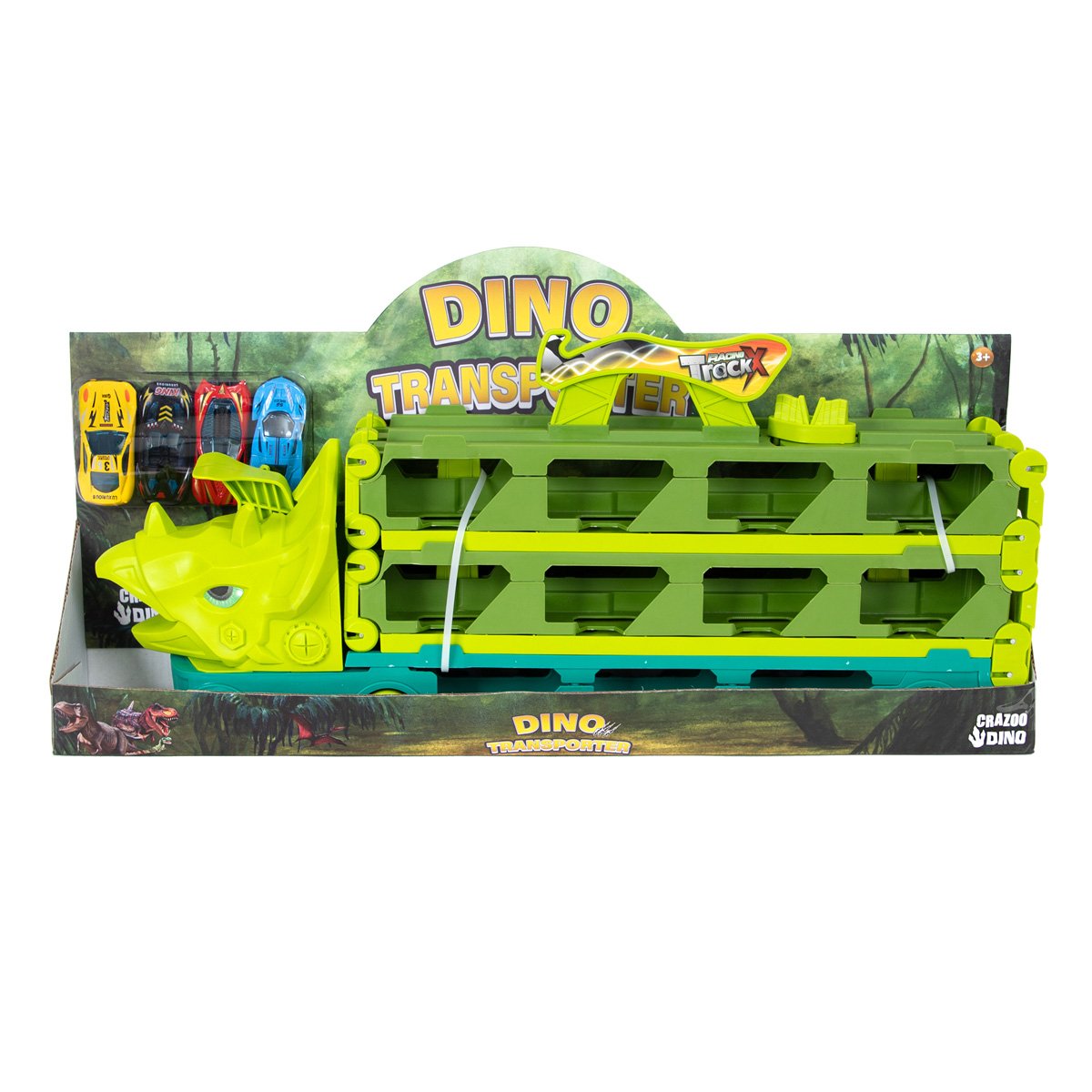 Set de joaca, Crazoo, Dino Transporter Racing Car