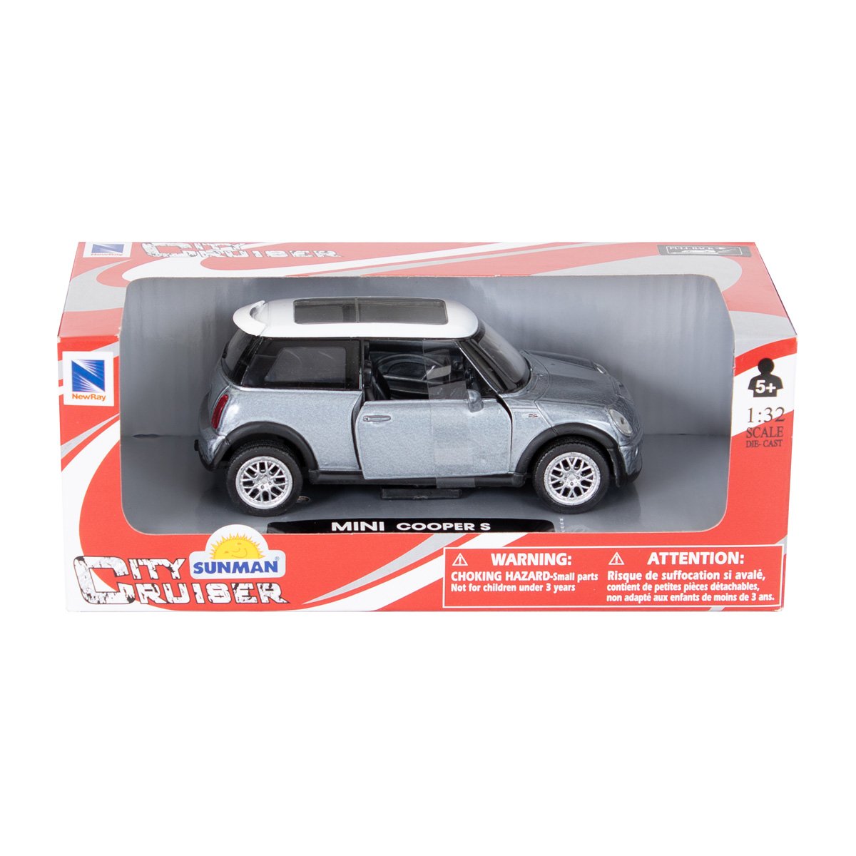 Masina sport metalica, New Ray, Mini Cooper S, 1:32