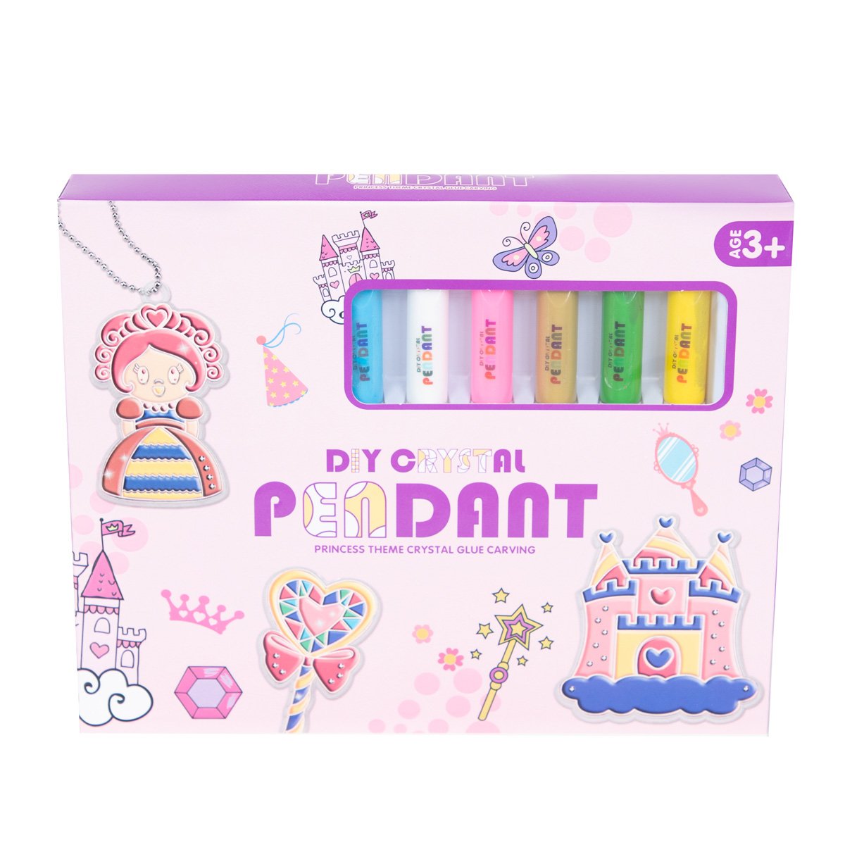 Deseneaza pandative cu lipici si sclipici, Sunman, Princess