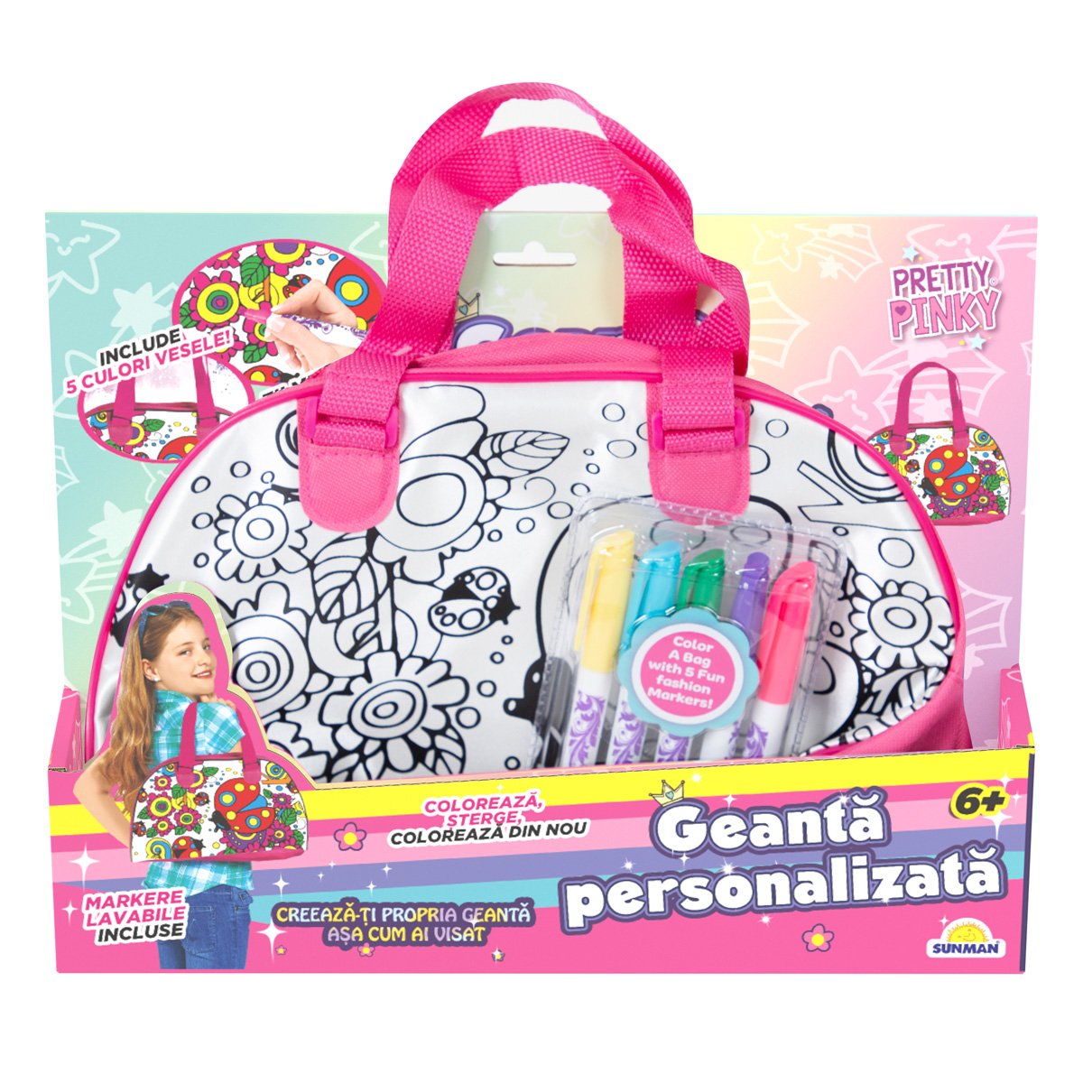 Coloreaza propria gentuta fashion, Pretty Pinky, Tote Bag