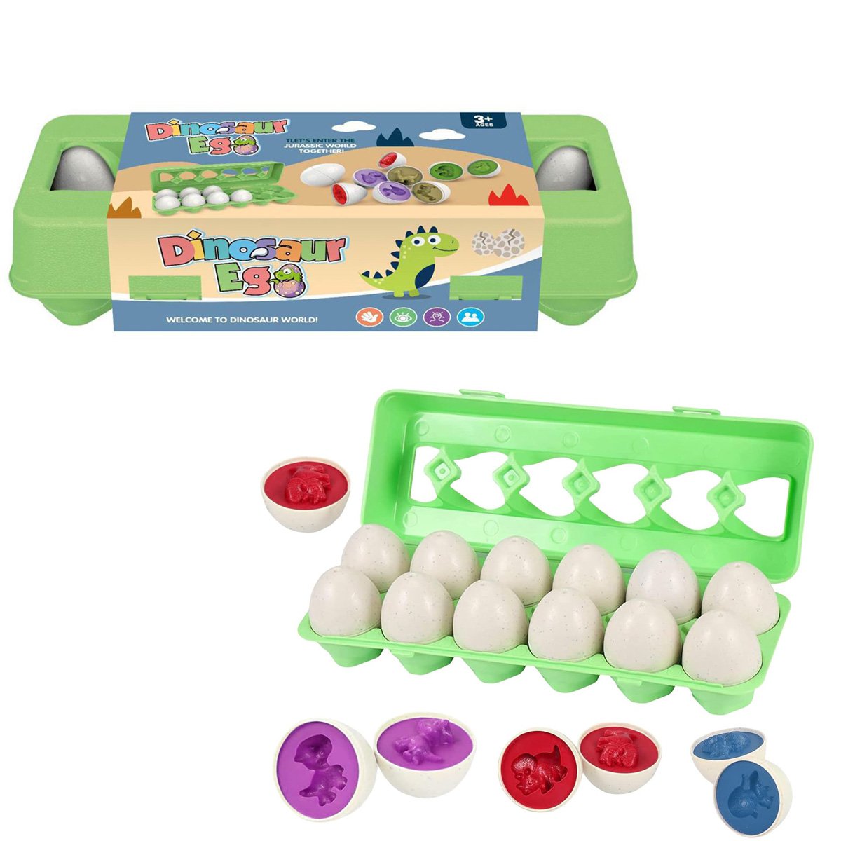 Joc educativ, Dinosaur Eggs, 12 piese
