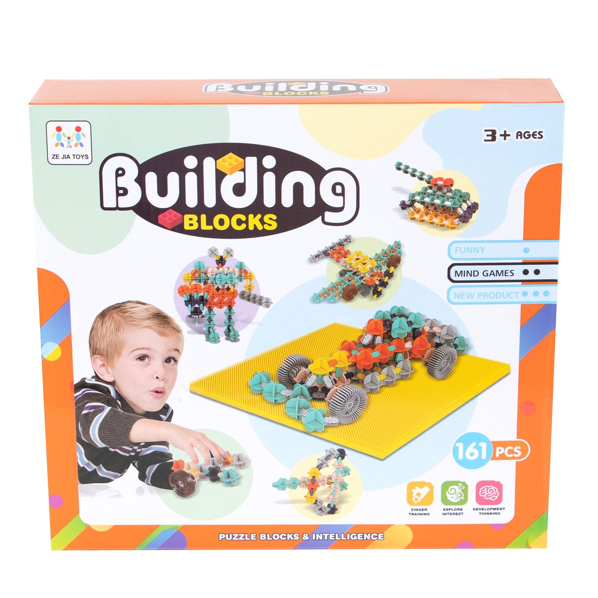 Joc de constructie, Building Blocks, 161 piese