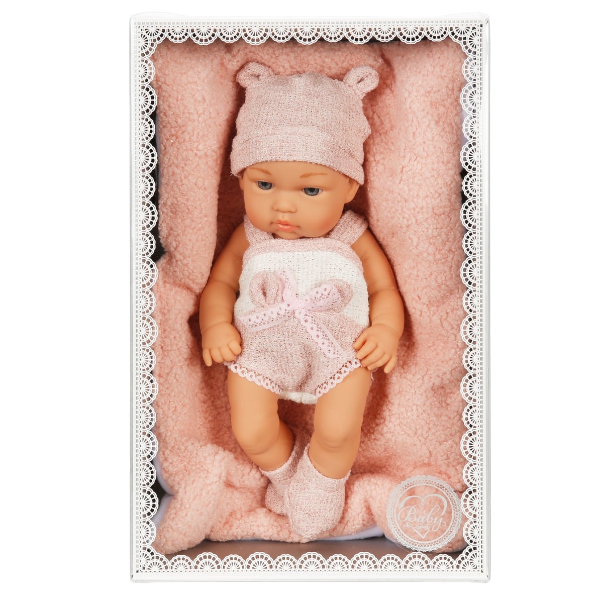 Bebelus cu paturica, Baby So Lovely, Roz, 30 cm