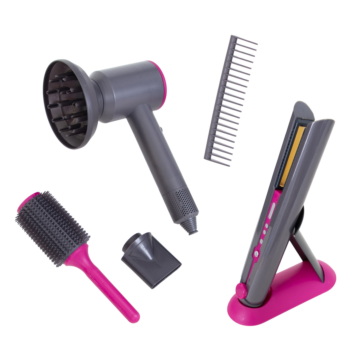 Set de coafat si uscat parul, de jucarie, Sunman, 6 piese