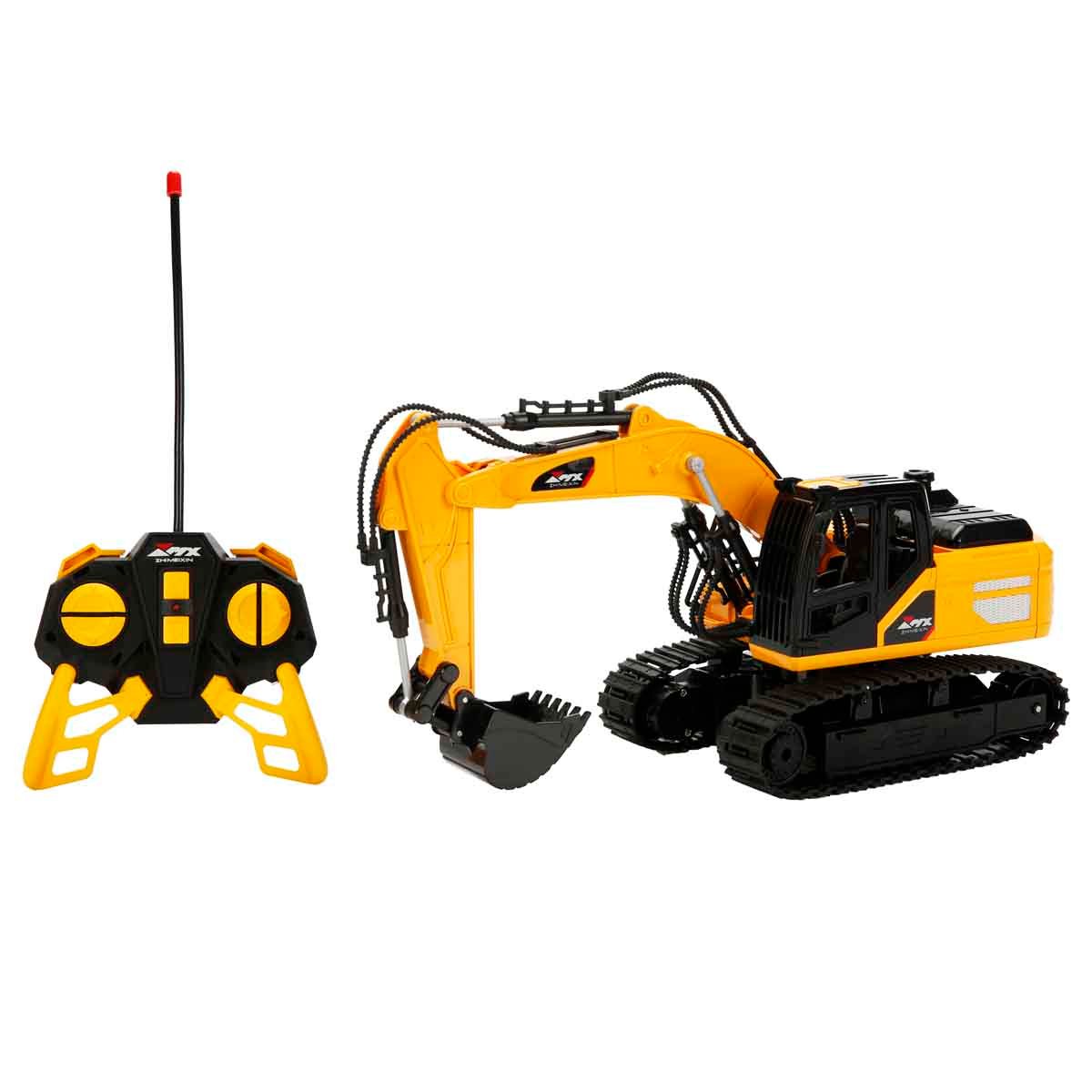 Excavator cu telecomanda si lumini, Suncon, 5 CH, 1:18