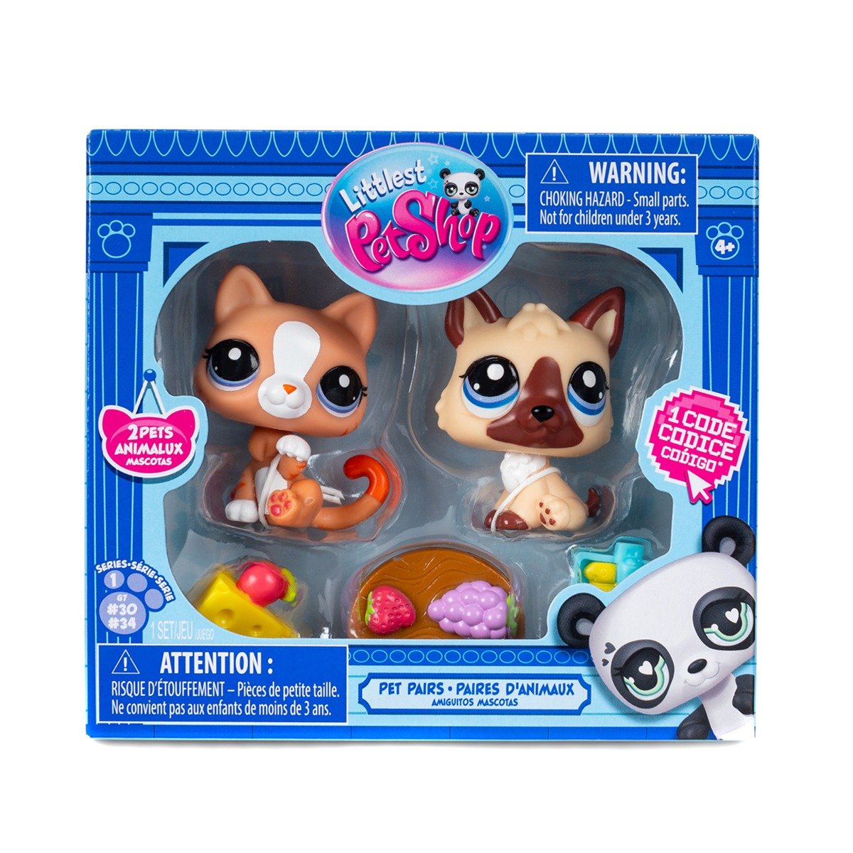 Set 2 figurine animalut si accesorii, Littlest Pet Shop, Seria 1