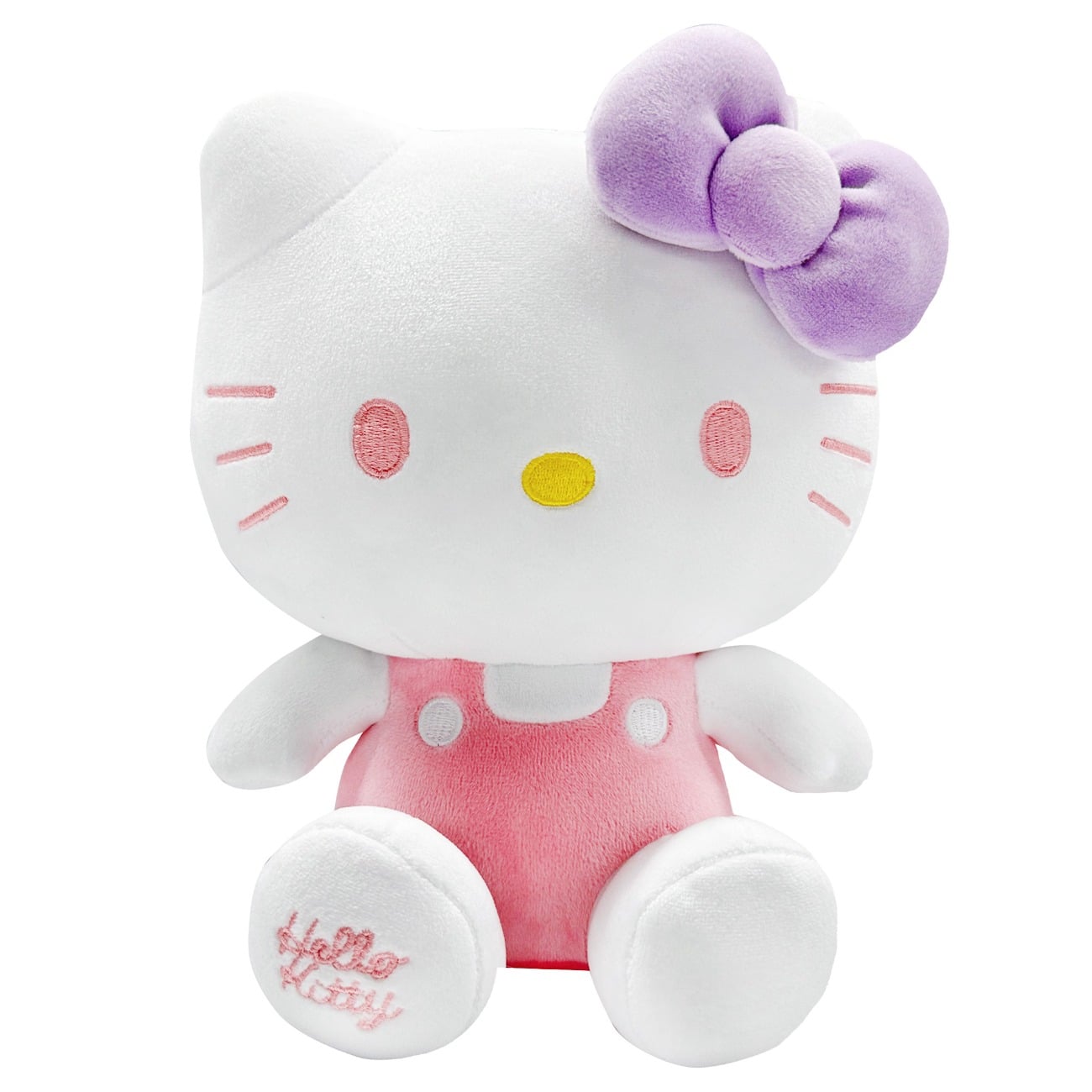 Jucarie de plus, Hello Kitty in salopeta roz, 22 cm