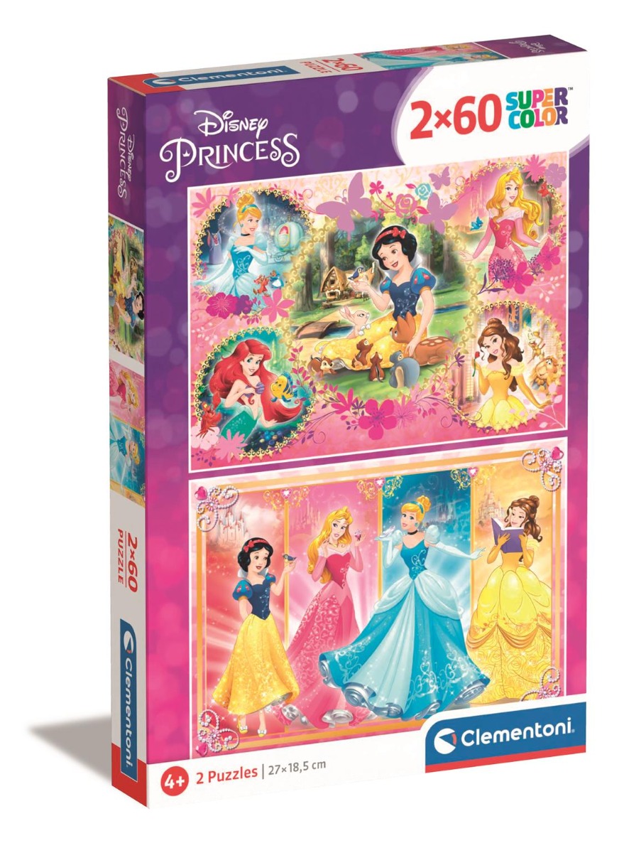 Poze Puzzle Clementoni Disney Princess, 2 x 60 piese