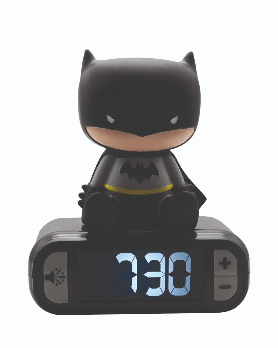 Ceas digital cu alarma si lumina de noapte, Lexibook, Batman