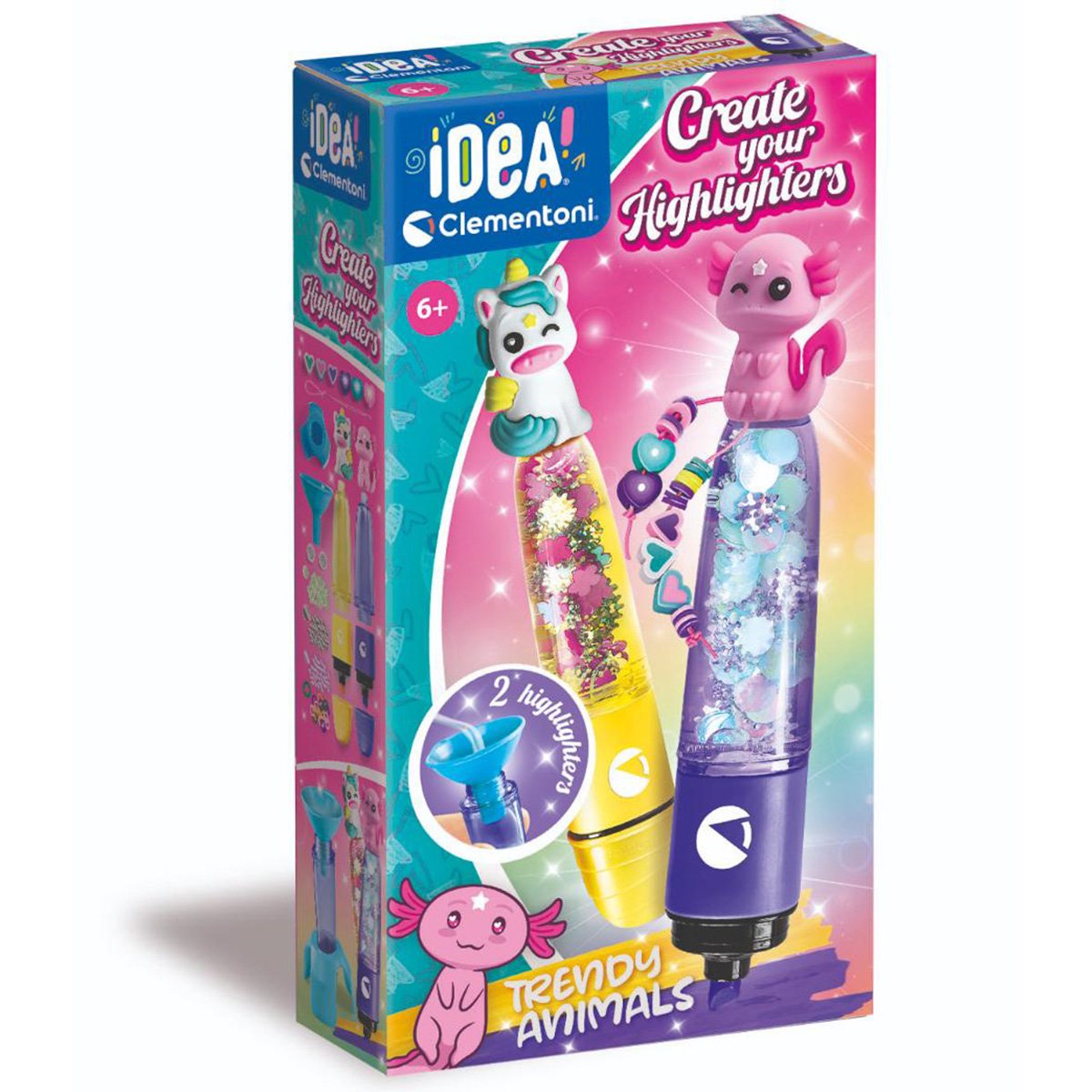 Set de creatie Clementoni Idea, Marker cu decoratiuni, Trendy Animal
