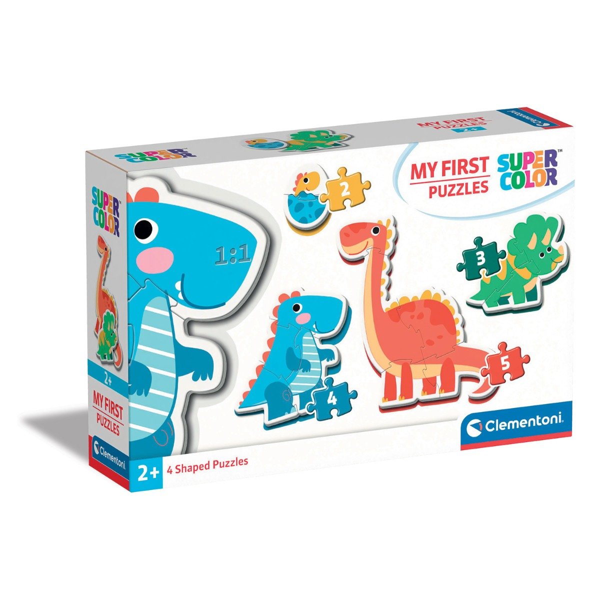 Primele mele puzzeluri, Clementoni, Dinozauri, 2, 3, 4 si 5 piese