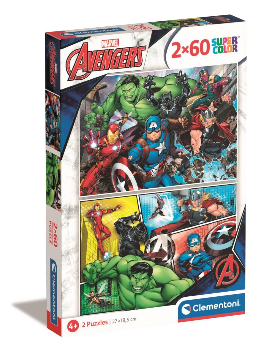 Poze Puzzle Clementoni Marvel Avengers, 2 x 60 piese