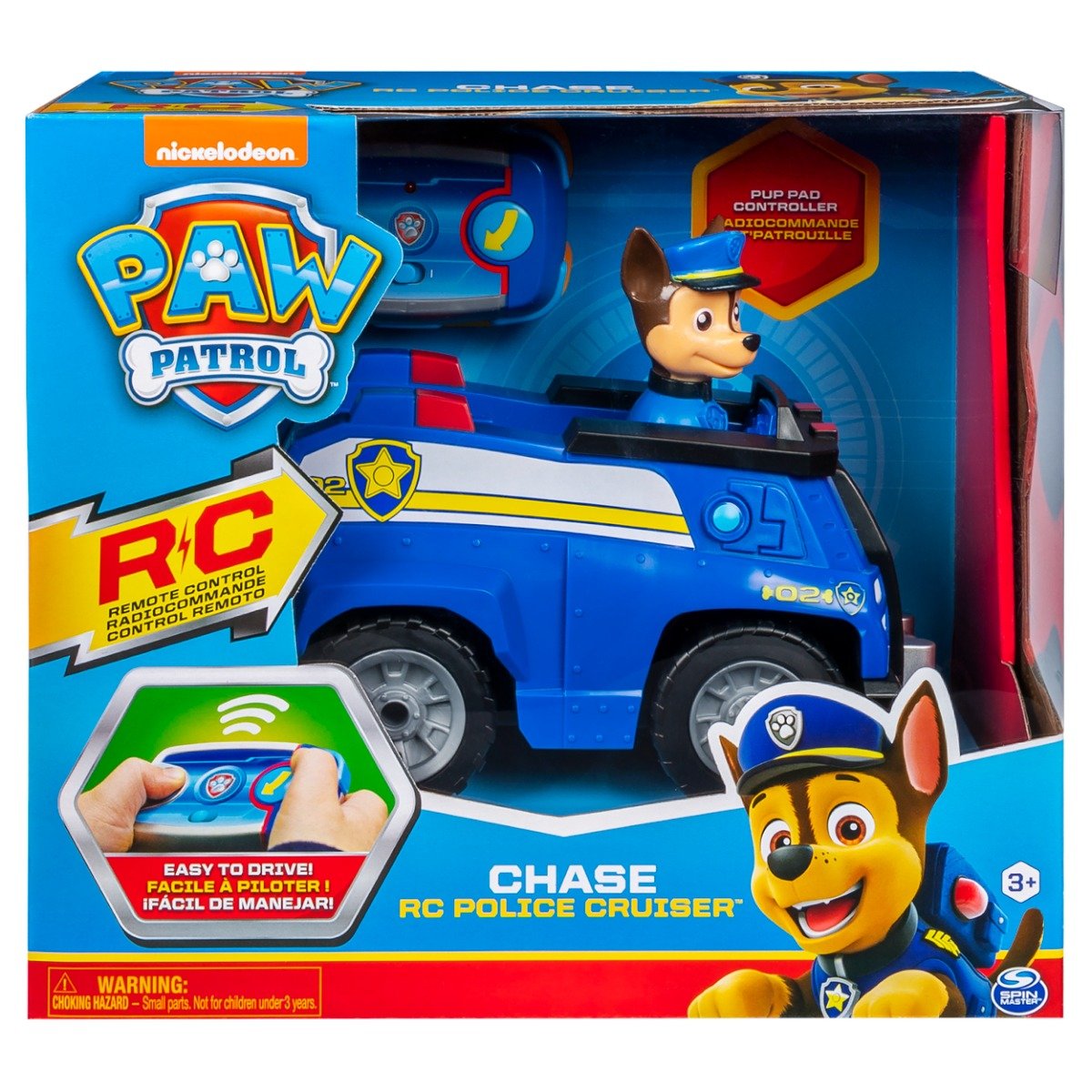Masinuta cu telecomanda si figurina, Paw Patrol, Chase Police Cruiser, 20120361 La Plimbare 2023-09-25