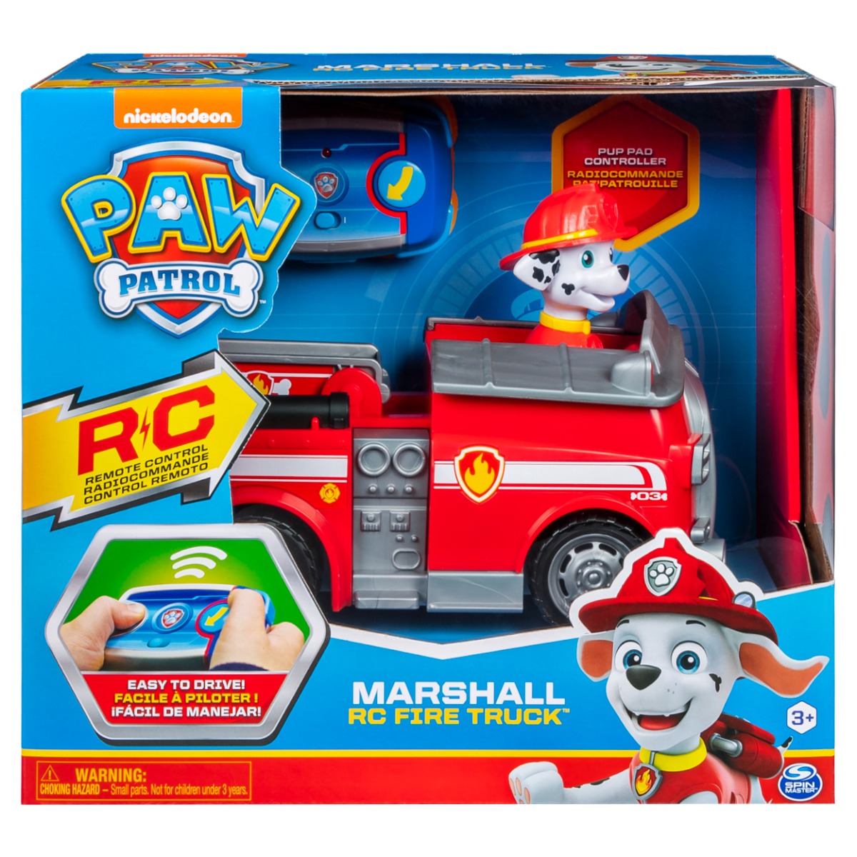 Masinuta cu telecomanda si figurina, Paw Patrol, Marshall Fire Truck, 20120362 20120362