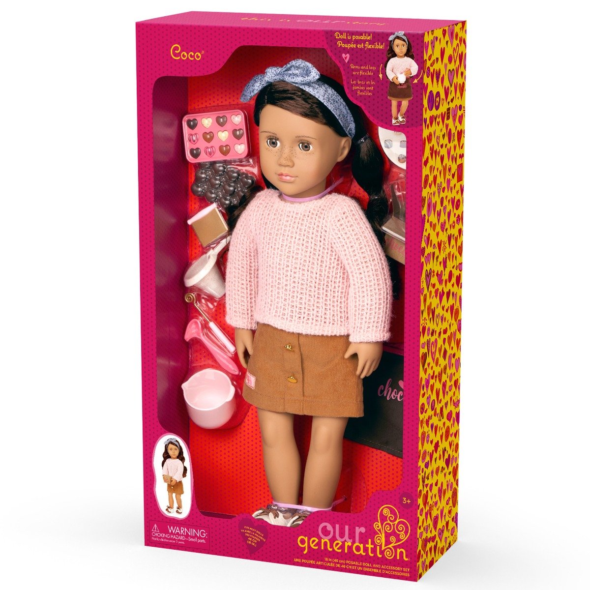 Papusa Coco cu atelier de ciocolata, Our Generation, 46 cm