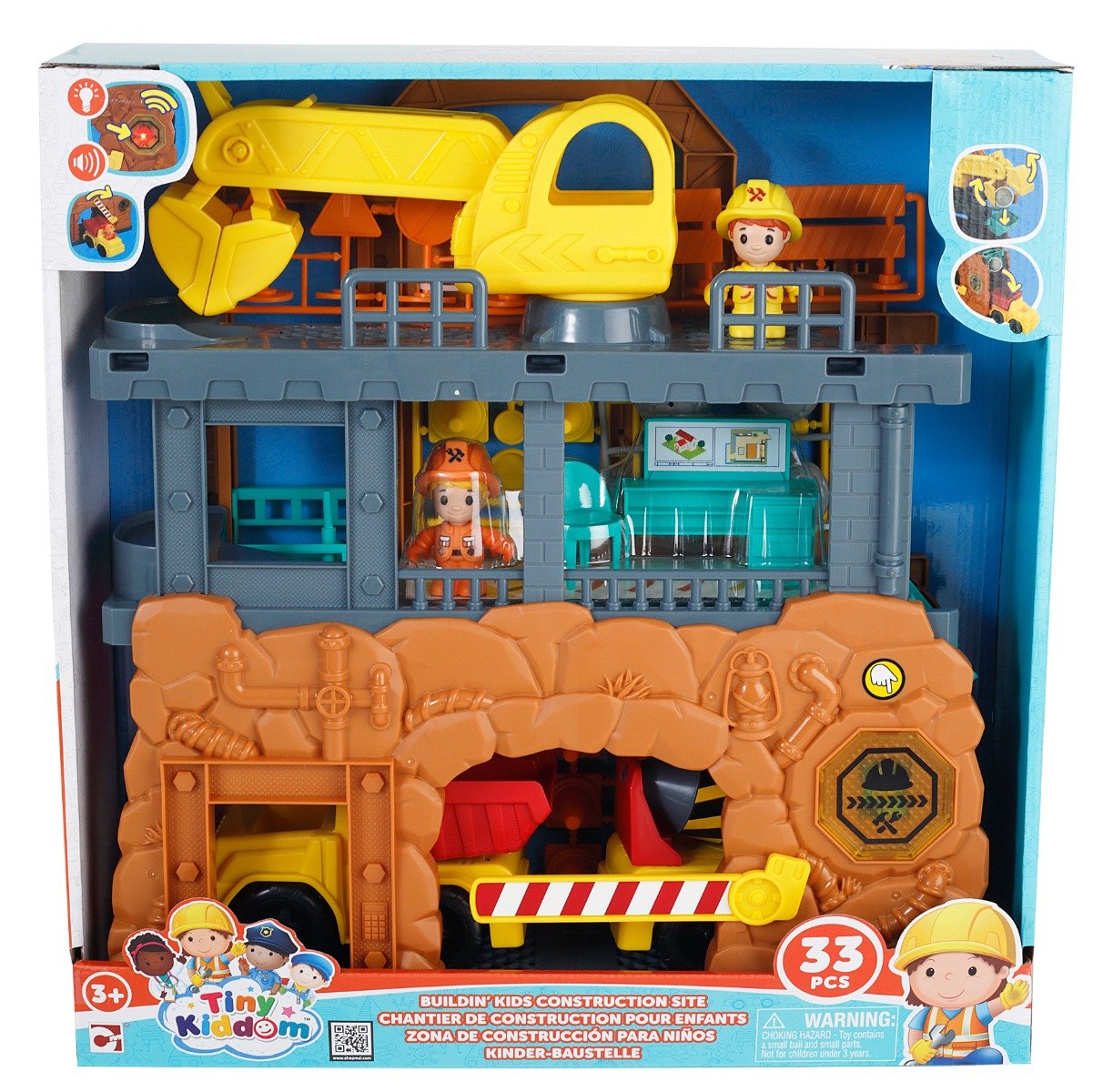 Set de joaca, Tiny Kiddom, Santier de contructii, 33 piese